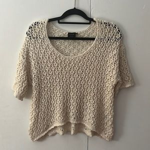 Cliche’ couture knit, cream color top size small